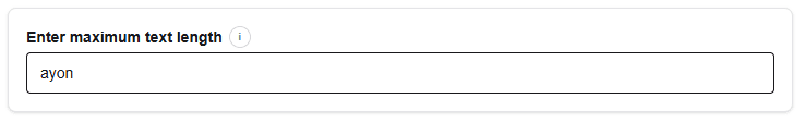 Maximum text length preview with validation feedback