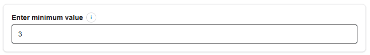 Minimum value constraint preview with a valid value