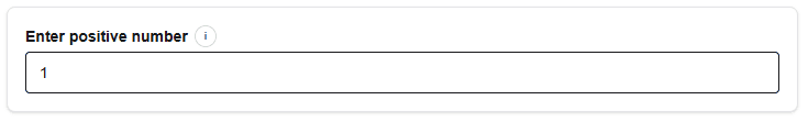 Positive number constraint preview with a valid value