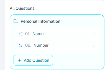 Group setup in the ComMicPlan question builder
