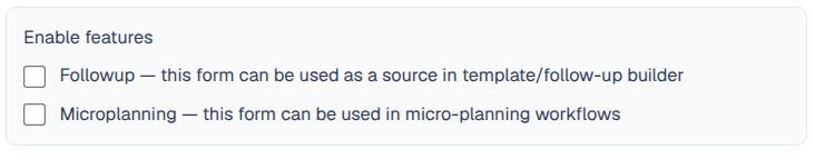 Microplanning feature switch before it is enabled