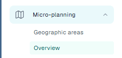 Overview link under the Micro-planning menu
