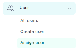 Assign to user dropdown