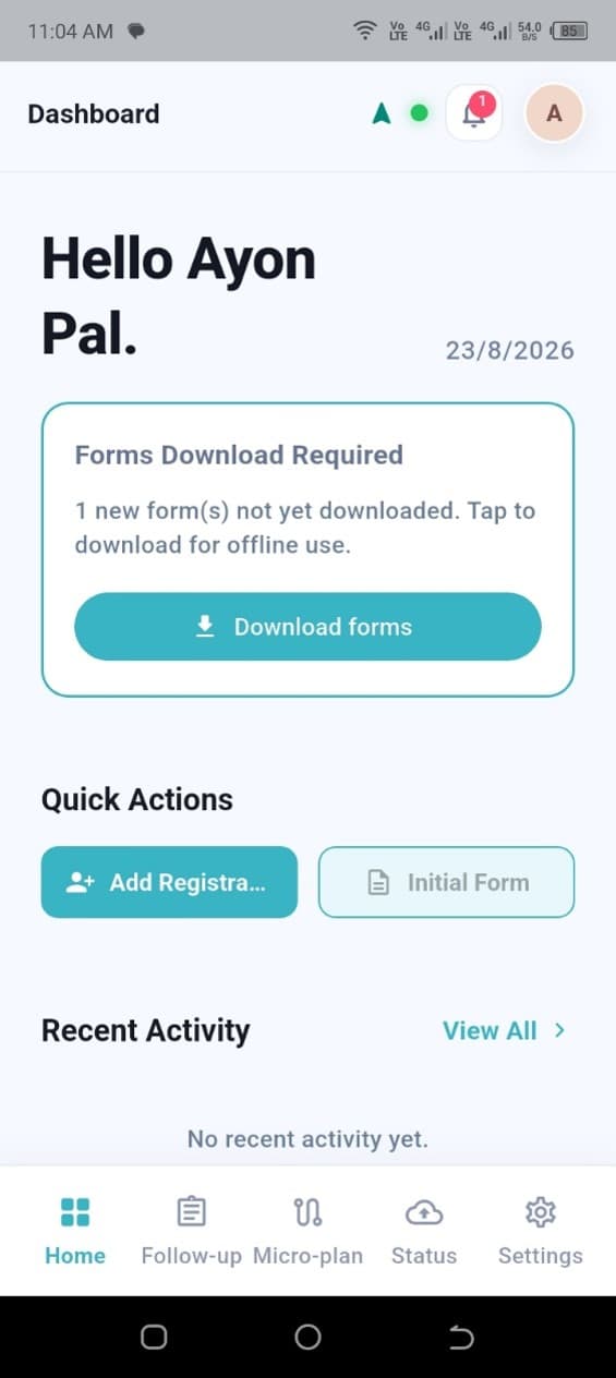Add Registration page with all form sections