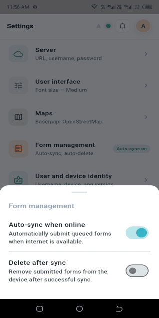 Form Management list of downloaded forms