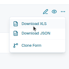 Export and save controls in the ComMicPlan form builder