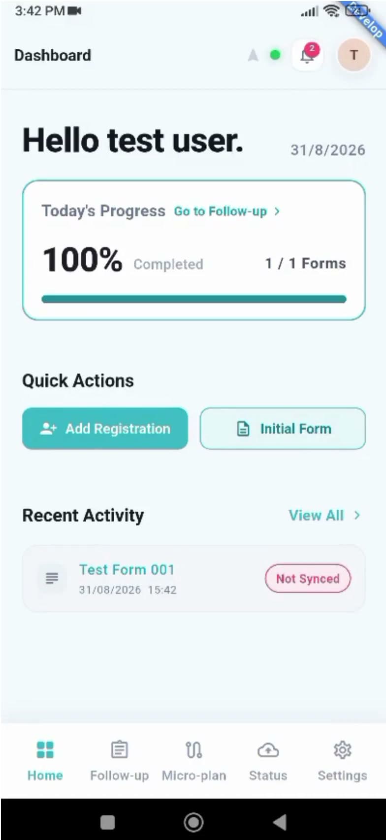 Mobile: Dashboard overview cover