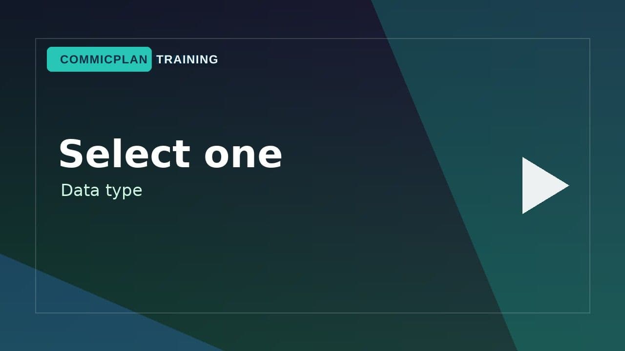Select one data type cover